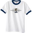 Ford Mustang Cobra Ringer T-shirt - Ford Motor Grill Adult White/Navy
