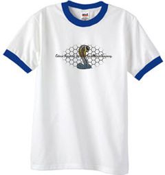 Ford Mustang Cobra Ringer T-shirt - Ford Motor Grill White/Royal Tee Ford Mustang Cobra Ringer T-shirt - Ford Motor Grill White/Royal Tee