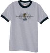 Ford Mustang Cobra Shirt Ford Motor Grill Ringer Tee Grey/Black