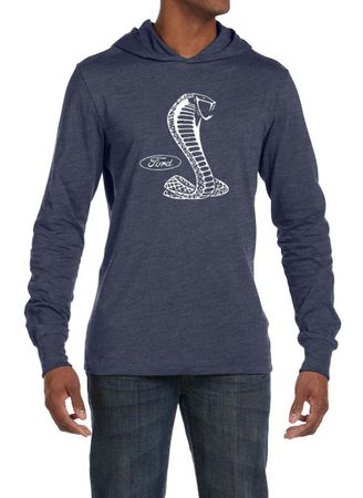 Ford Mustang Cobra Shirt Muscle Car Mens Lightweight Hoodie T-Shirt