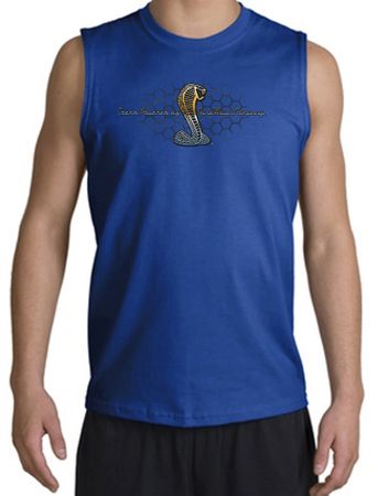 Ford Mustang Cobra Shooter Shirt - Ford Motor Grill Royal Muscle Shirt