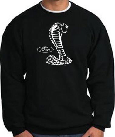 Ford Mustang Cobra Sweatshirt - Adult Black Sweat Shirt