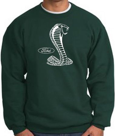 Ford Mustang Cobra Sweatshirt - Adult Dark Green Sweat Shirt