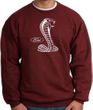 Ford Mustang Cobra Sweatshirt - Adult Maroon Sweat Shirt