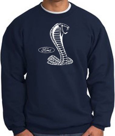Ford Mustang Cobra Sweatshirt - Adult Navy Sweat Shirt
