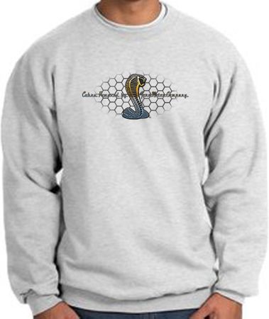 Ford Mustang Cobra Sweatshirt - Ford Motor Company Grill Adult Ash