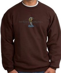 Ford Mustang Cobra Sweatshirt - Ford Motor Company Grill Adult Brown
