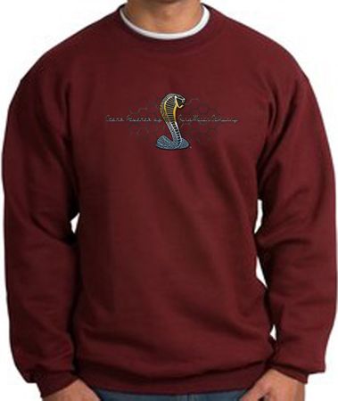 Ford Mustang Cobra Sweatshirt - Ford Motor Company Grill Adult Maroon