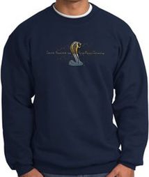 Ford Mustang Cobra Sweatshirt - Ford Motor Company Grill Adult Navy