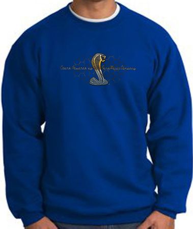 Ford Mustang Cobra Sweatshirt - Ford Motor Company Grill Adult Royal
