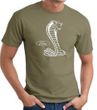 Ford Mustang Cobra T-Shirt - Classic Muscle Car Adult Army Green Tee