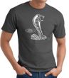 Ford Mustang Cobra T-Shirt - Classic Muscle Car Adult Charcoal Tee