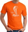 Ford Mustang Cobra T-Shirt - Classic Muscle Car Adult Orange Tee
