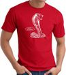 Ford Mustang Cobra T-Shirt - Classic Muscle Car Adult Red Tee