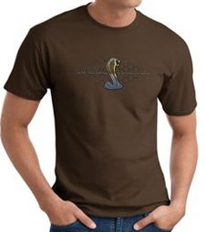 Ford Mustang Cobra T-shirt - Ford Motor Company Grill Brown Tee Shirt Ford Mustang Cobra T-shirt - Ford Motor Company Grill Brown Tee Shirt