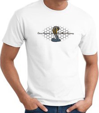 Ford Mustang Cobra T-shirt - Ford Motor Company Grill White Tee Shirt