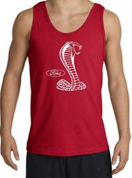 Ford Mustang Cobra Tank Top - Adult Red Tanktop