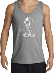 Ford Mustang Cobra Tank Top - Adult Sports Grey Tanktop