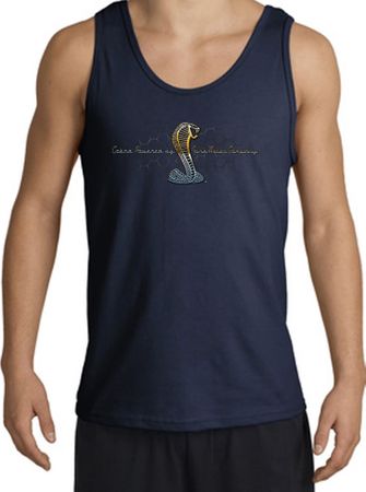 Ford Mustang Cobra Tank Top - Ford Motor Company Grill Navy Tanktop