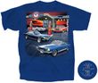 Ford Mustang Gas Station Mens T-shirt - Ford Blue Tee Shirt
