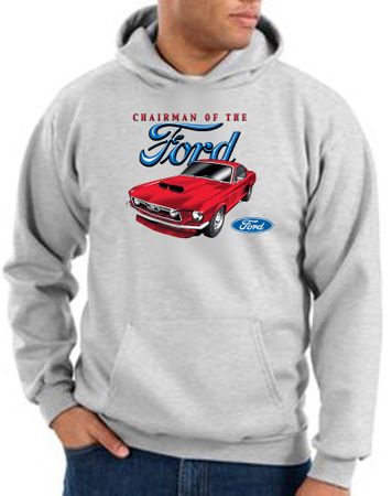 Ford Mustang Hoodie Hooded Sweatshirt - Chairman Of The Ford Ash Hoody