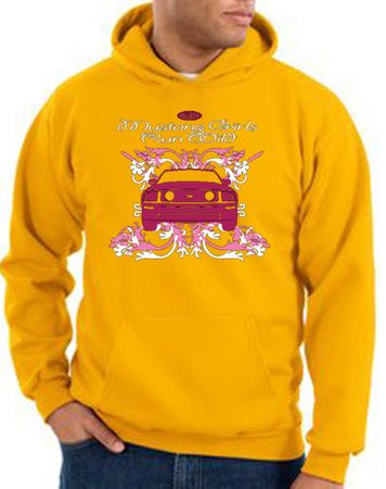 Ford Mustang Hoodie Hooded Sweatshirt Girls Run Wild Gold Hoody