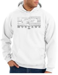 Ford Mustang Hoodie Hooded Sweatshirt Honeycomb Grille White Hoody Ford Mustang Hoodie Hooded Sweatshirt Honeycomb Grille White Hoody