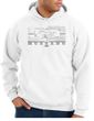 Ford Mustang Hoodie Hooded Sweatshirt Honeycomb Grille White Hoody