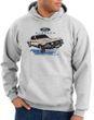 Ford Mustang Hoodie Hooded Sweatshirt - Horsepower Adult Ash Hoody