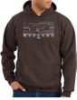 Ford Mustang Hoodie Hooded Sweatshirt Legend Honeycomb Grille Brown