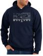 Ford Mustang Hoodie Hooded Sweatshirt Legend Honeycomb Grille Navy