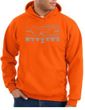 Ford Mustang Hoodie Hooded Sweatshirt Legend Honeycomb Grille Orange