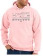 Ford Mustang Hoodie Hooded Sweatshirt Legend Honeycomb Grille Pink