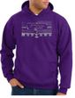 Ford Mustang Hoodie Hooded Sweatshirt Legend Honeycomb Grille Purple