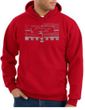 Ford Mustang Hoodie Hooded Sweatshirt Legend Honeycomb Grille Red