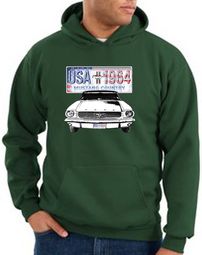 Ford Mustang Hoodie Hooded Sweatshirt USA 1964 Country Dark Green Ford Mustang Hoodie Hooded Sweatshirt USA 1964 Country Dark Green