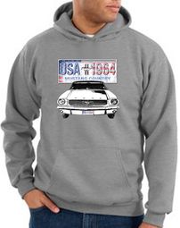 Ford Mustang Hoodie Hooded Sweatshirt USA 1964 Country Heather Hoody Ford Mustang Hoodie Hooded Sweatshirt USA 1964 Country Heather Hoody
