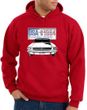 Ford Mustang Hoodie Hooded Sweatshirt USA 1964 Country Red Hoody
