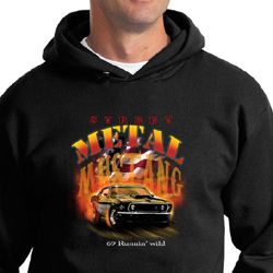 Ford Mustang Hoodie Street Metal 69 Runnin Wild Hoody XXXXX
