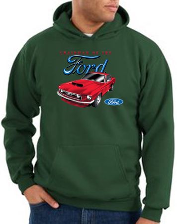 Ford Mustang Hoodie Sweatshirt - Chairman Of The Ford Dark Green Hoody
