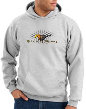 Ford Mustang Hoodie Sweatshirt - Make It My Mustang Grill Ash Hoody