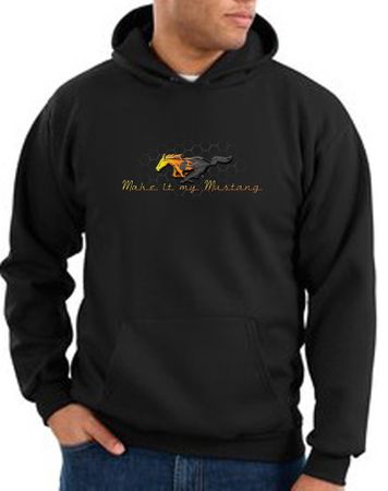 Ford Mustang Hoodie Sweatshirt - Make It My Mustang Grill Black Hoody