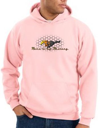 Ford Mustang Hoodie Sweatshirt - Make It My Mustang Grill Pink Hoody