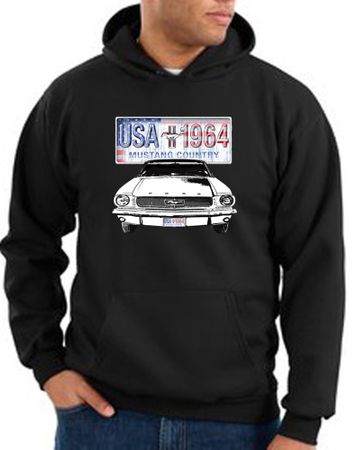 Ford Mustang Hoodie USA 1964 Country Black Hoody
