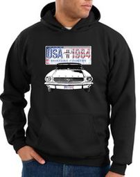 Ford Mustang Hoodie USA 1964 Country Black Hoody Ford Mustang Hoodie USA 1964 Country Black Hoody