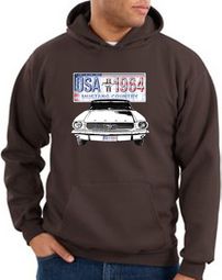 Ford Mustang Hoodie USA 1964 Country Brown Hoody Ford Mustang Hoodie USA 1964 Country Brown Hoody