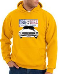 Ford Mustang Hoodie USA 1964 Country Gold Hoody Ford Mustang Hoodie USA 1964 Country Gold Hoody