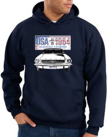 Ford Mustang Hoodie USA 1964 Country Navy Hoody