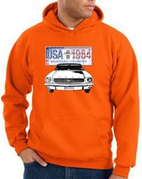 Ford Mustang Hoodie USA 1964 Country Orange Hoody Ford Mustang Hoodie USA 1964 Country Orange Hoody