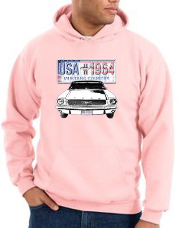 Ford Mustang Hoodie USA 1964 Country Pink Hoody